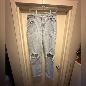 Abercrombie 90s Straight Ultra High Rise - Ripped
